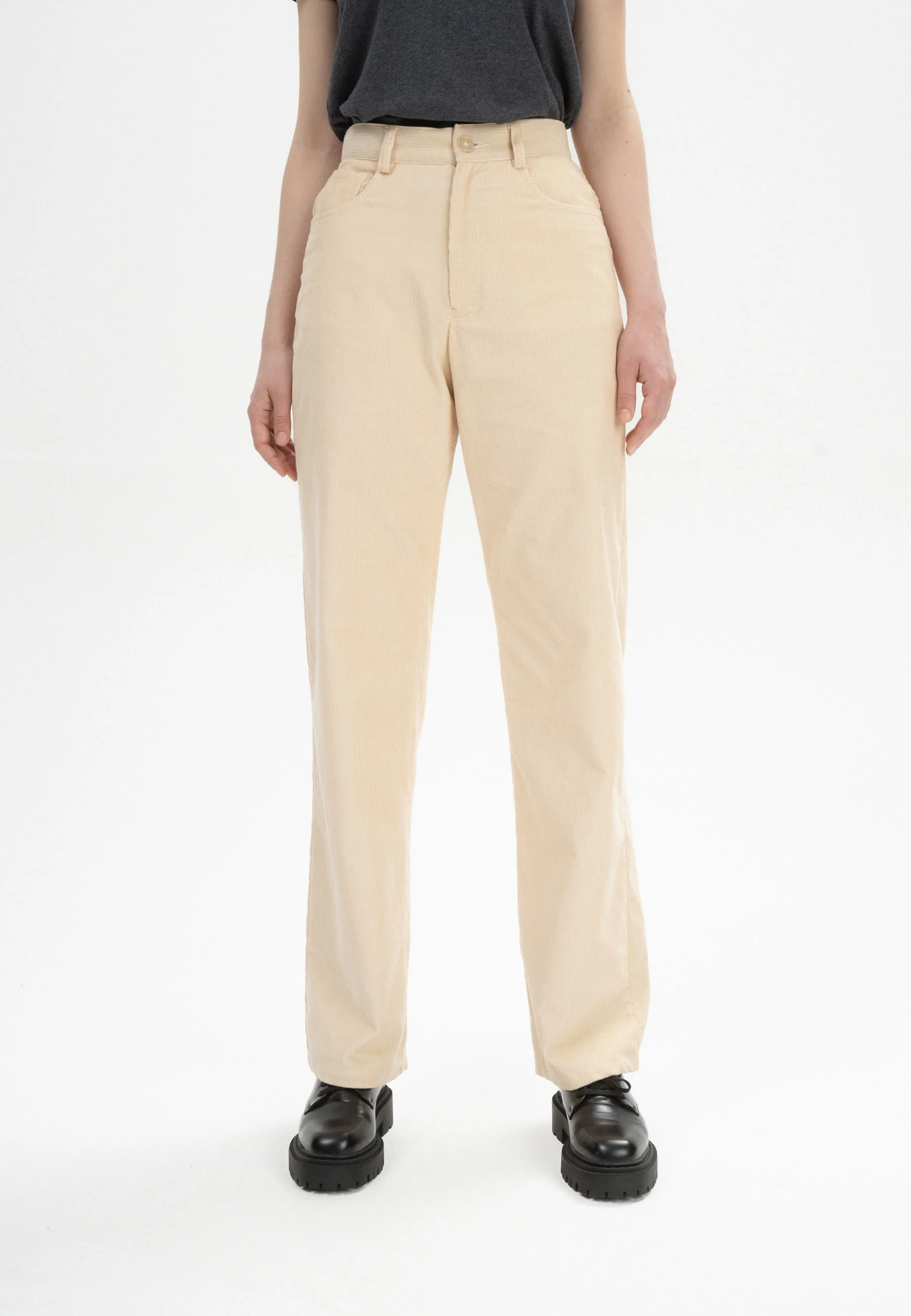 Cord Hose mit hohem Bund und weitem Bein Style OORJA - Image 15