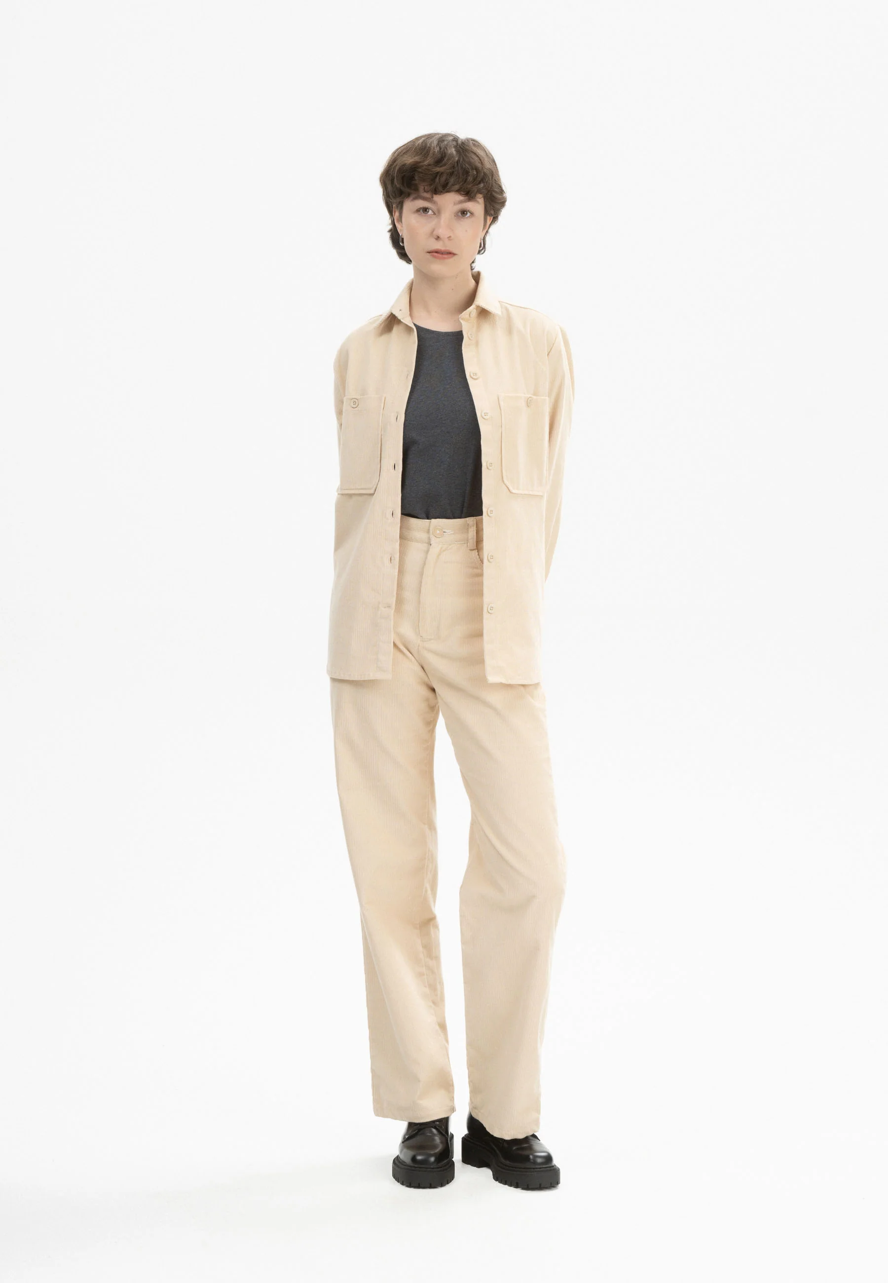 Cord Hose mit hohem Bund und weitem Bein Style OORJA - Image 18