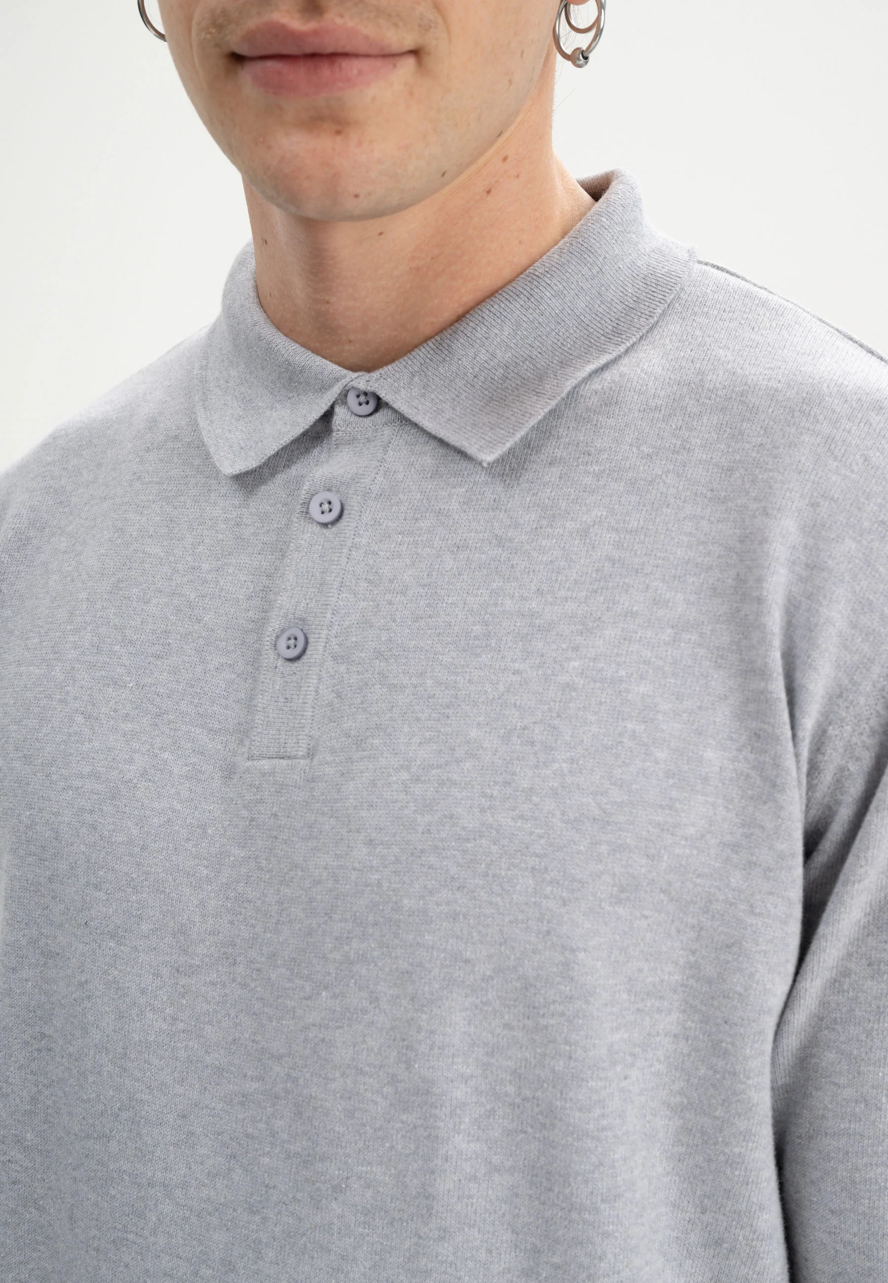 Langarm Strick Poloshirt Style HARISH - Image 15