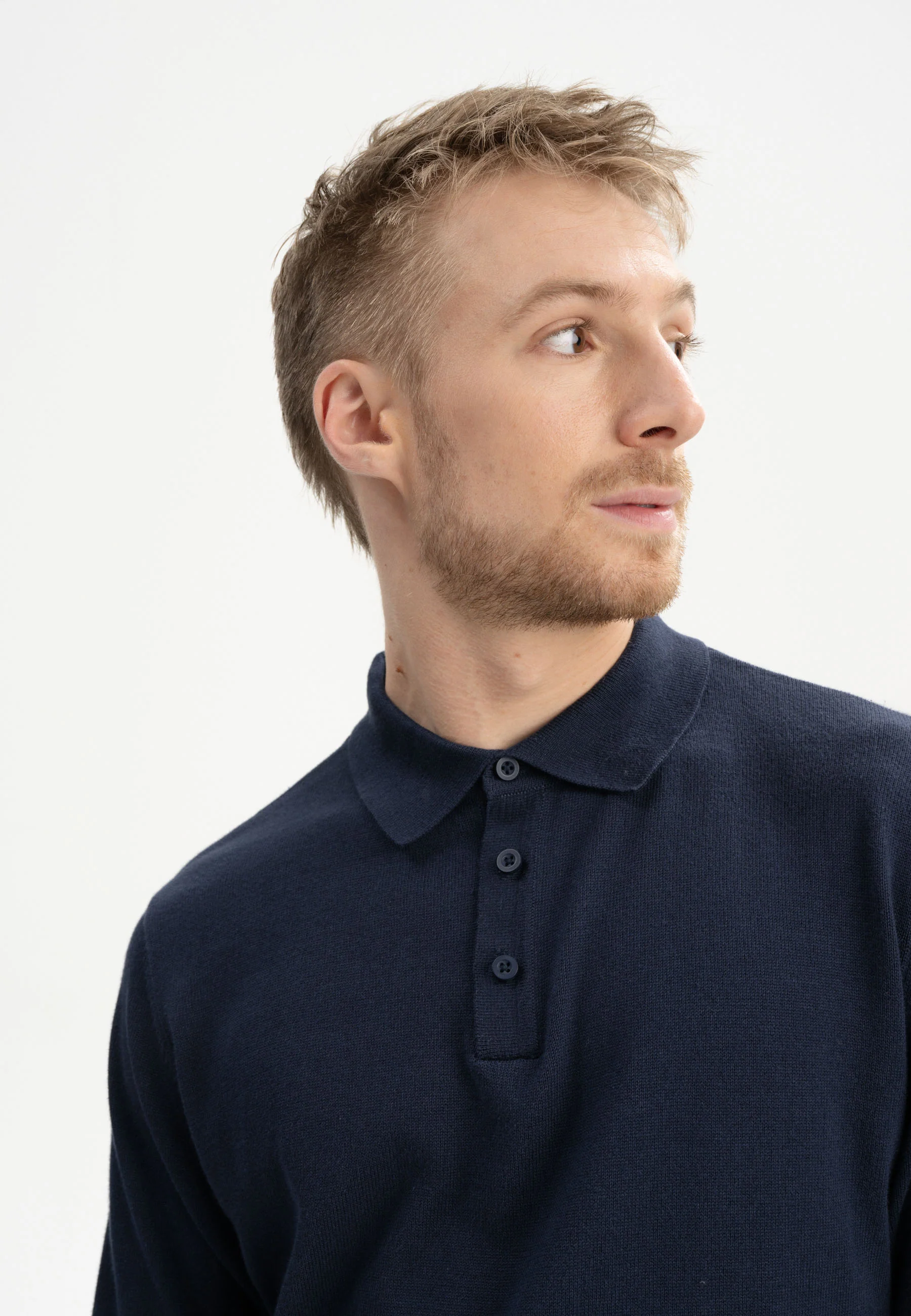 Langarm Strick Poloshirt Style HARISH - Image 5