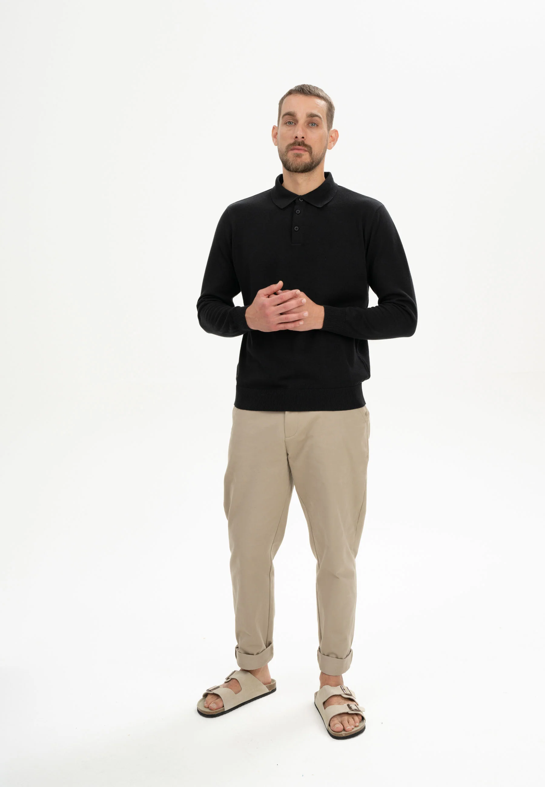 Langarm Strick Poloshirt Style HARISH - Image 9